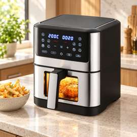 AIR FRYER YAKI 8LITRES MULTIFONCTION DIGITAL NOIR GRIS