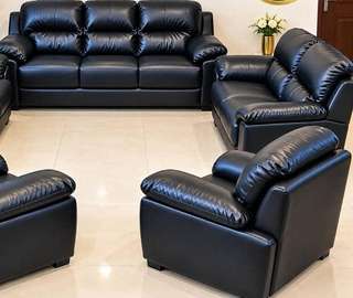 Canape 7 places cuir en cuit