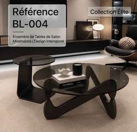 Table Basse Verre Fumé Noir • Salon Design