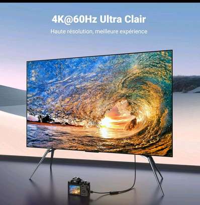 Adaptateur Câble Mini HDMI Mâle vers HDMI Femelle 4K 60Hz  ) image 2