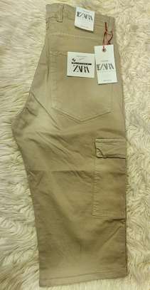 Zara bermuda cargo beige coton poches latérales image 3