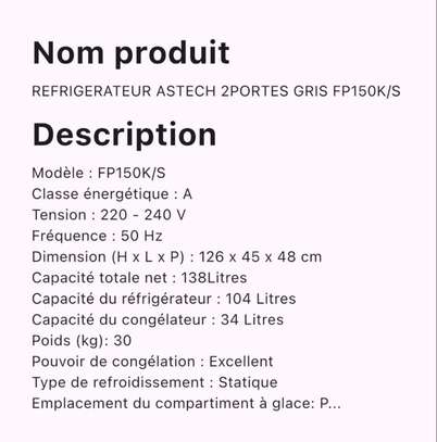 Réfrigérateur stech 2portes Gris image 3