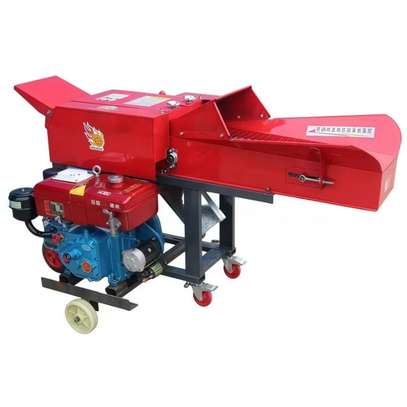 Déchiqueteuse électrique rouge robuste avec roues pivotantes image 7