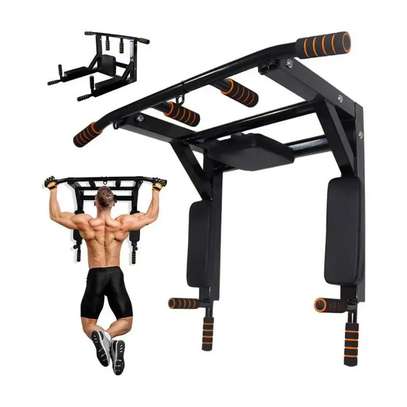 Barre De Traction Murale Gymrex GR-PU110B - Noir - Charge Max 110 Kg - 6 Prises