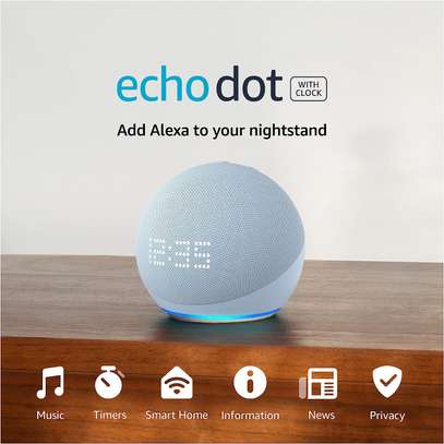 Alexa Echo Dot | 5e avec horloge image 3