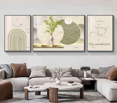 Ensemble 3 tableaux modernes 1m40/60cm image 3