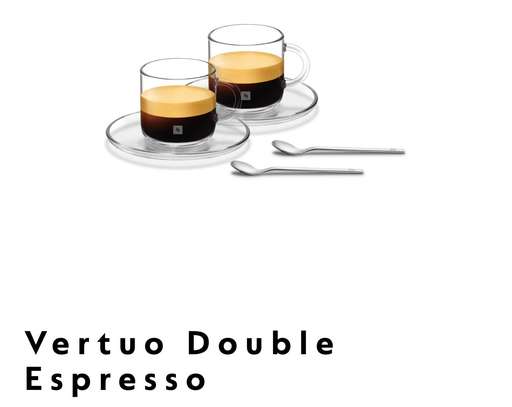 Nespresso 2 Tasses 180ml + Cuillères et sous tasses image 2