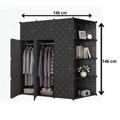 Armoire Penderie 3 battants en plastique avec angle image 2