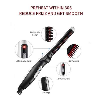 Brosse à cheveux chauffante, lisseur électrique pour barbe image 11