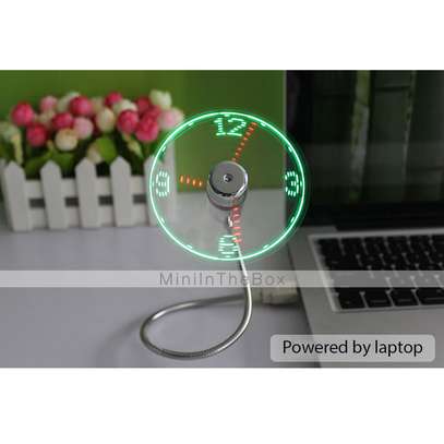 Mini Ventilateur USB avec Horloge LED image 4