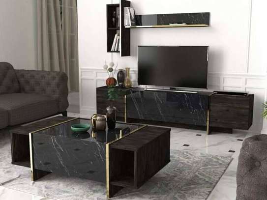 ENSEMBLE TABLE TV TABLE BASSE + ÉTAGÈRE T805-B805 image 1