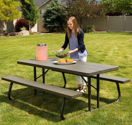 Table d'extérieur LIFETIME avec banc intégré (8 places) image 4