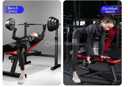 Banc de Fitness Multifonctionnel avec Support D'haltères image 5