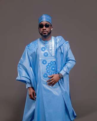 Boubou homme blanc brodé taille unique léger image 4