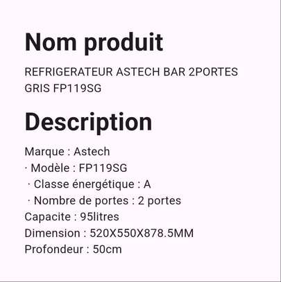 Réfrigérateur astech bar 2 portes image 4