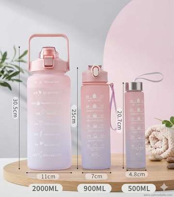 3 Gourdes de Motivation | Pack Hydratation Sport image 2