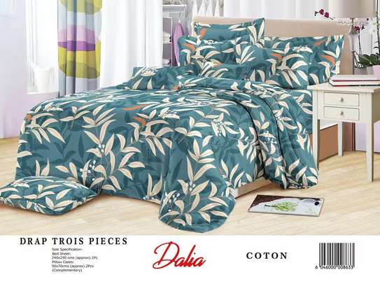 Dalia ensemble draps coton 3 pièces motifs modernes image 3