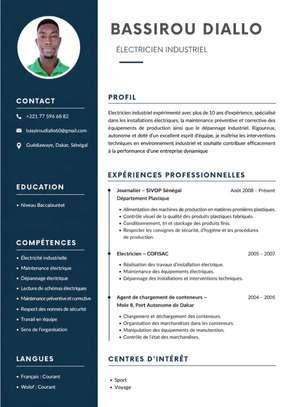 REDACTION DE CV PROFESSIONNEL ET LETTRE DE MOTIVATION. image 2