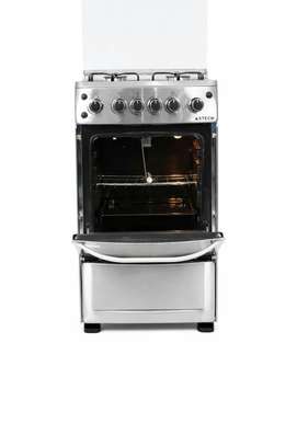CUISINIERE 4FEUX ASTECH 50X50 A GAZ FULL OPTION INOX XA50GS image 3
