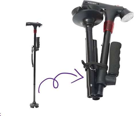 Canne Pliable Réglable, Lampe LED et alarme SOS - 86 à 97 cm image 13