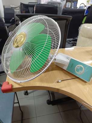 Ventilateur de bureau vert réglage vitesse puissant image 1