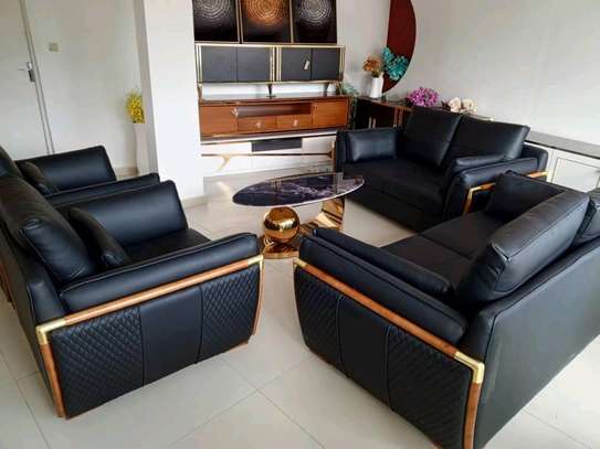 Salon 7 places en croûte de cuir Confort & Élégance image 5