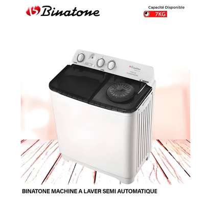 MACHINE A LAVER BINATONE 7KG SEMI AUTOMATIQUE BMW070B image 1