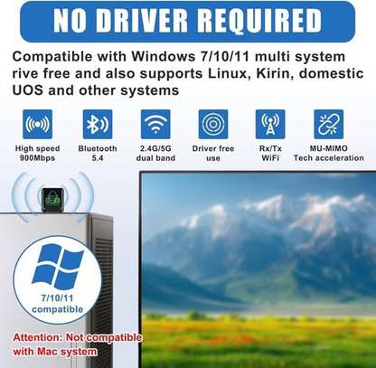 Adaptateur Clé Usb WiFi 6 & BT 5.4 | AX900 Mbps image 5