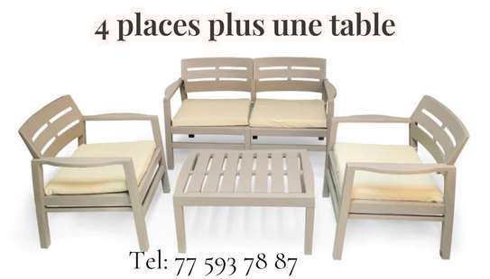 Salon jardin plastique 4 ou 5 places image 5