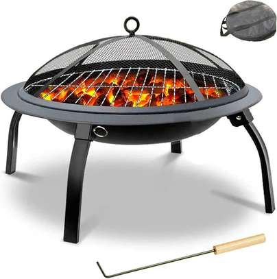 Barbecue charbon compact acier noir image 3