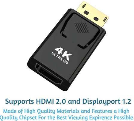 Adaptateur Displayport Mâle Vers HDMI Femelle Ultra 4K 1080P image 1
