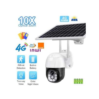 Caméra sécurité puce 4G avec panneau solaire image 1