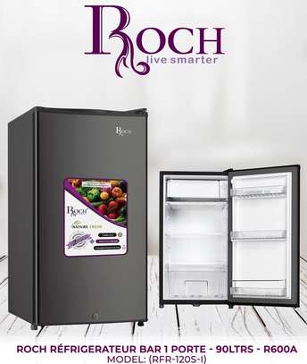 RÉFRIGÉRATEUR ROCH BAR 1 PORTE SILVER RFR 120 S image 1