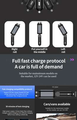 Chargeur de voiture rétractable 4 en 1, Charge rapide 66W image 12