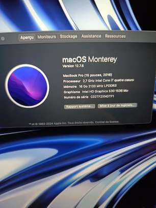 MacBook Pro 15 Pouces 2016 i7 16 Go 512 Go image 5