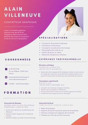 Conception de CV professionnel image 1