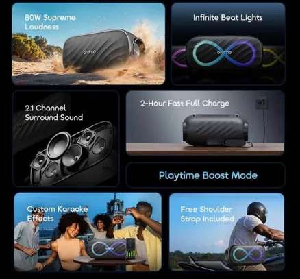 Oraimo SpaceBox Pro 80W Haut-parleur sans fil pour karaoké image 1