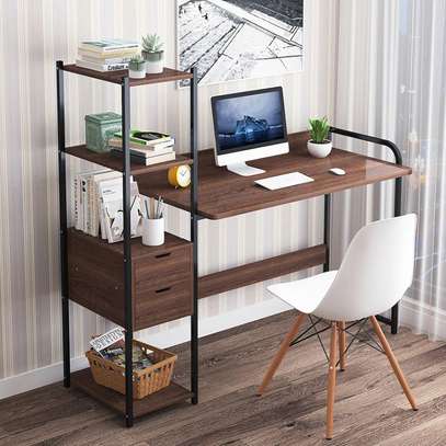 Table Bureau avec tiroir et étagères image 2