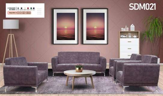 Salons  7 place s tissu simili cuire image 1