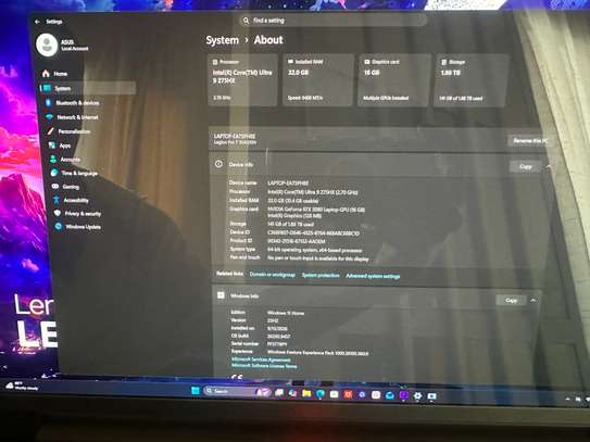 🔥Lenovo Legion 7i | Ultra 9 |RTX 5080 16 Go | 32 GB | 2 To image 6