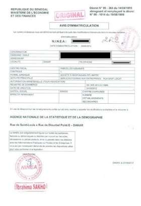 NINEA REGISTRE DE COMMERCE image 5