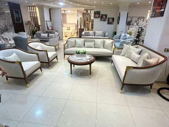 Salon Moderne Beige 7 Places image 1