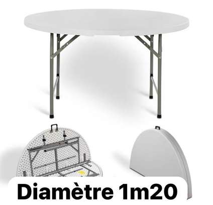 TABLE PLIABLE RONDE 1.20M image 1