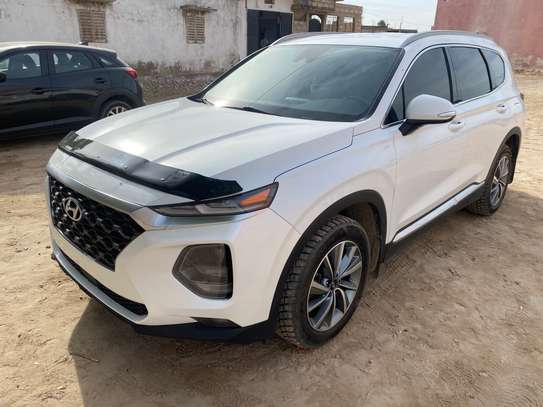 Hyundai Santa Fe 2019 SUV blanc spacieux polyvalent image 2