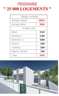 PROJET LOCATION / VENTE MAISON 150m2 (80,000 Fcfa /mois) image 2