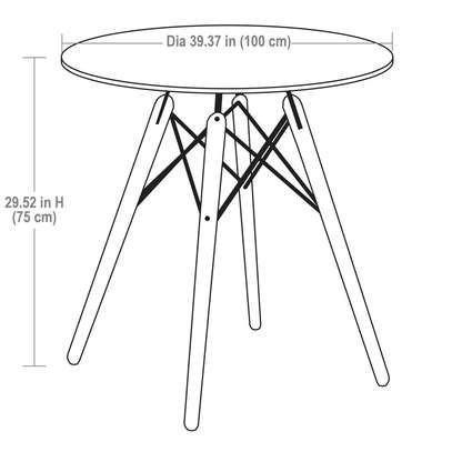 Table à manger ronde en bois image 2