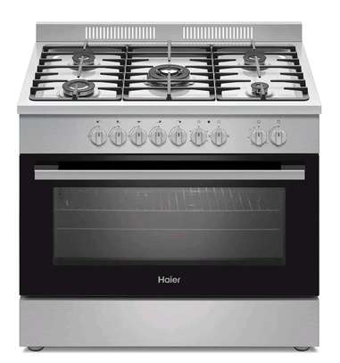 CUISINIÈRE HAIER 5FEUX 90X60 A GAZ GRIS image 1