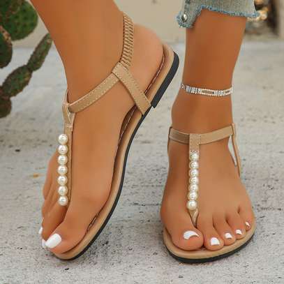 Pearl Thong Sandals Summer Fashion image 6