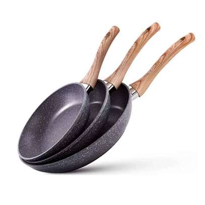 Lot de 3 poêles antiadhésives effet granit image 1