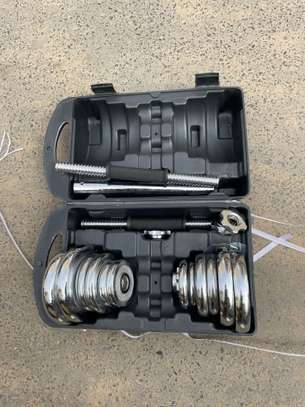 Jeu d’haltère chromée 20kg avec barre de rallonge image 4